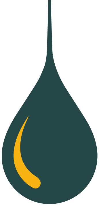 Dark droplet with yellow accent on black.