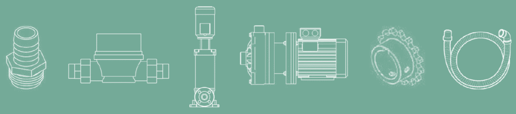Technical drawings of various mechanical components.