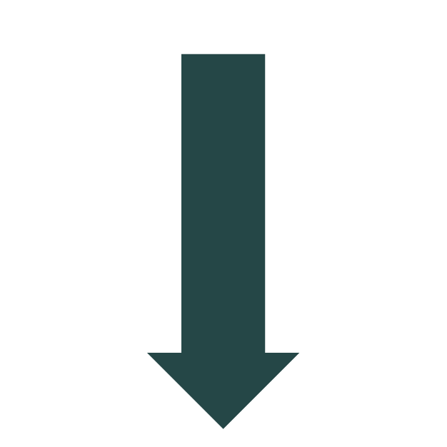 Dark green downward arrow on black background.